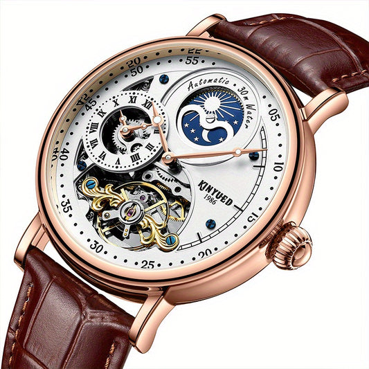 Men's Moon Phase Sports Watch Waterproof