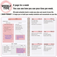 Undated Weekly Planner A5 To Do List Habit Tracker Journal