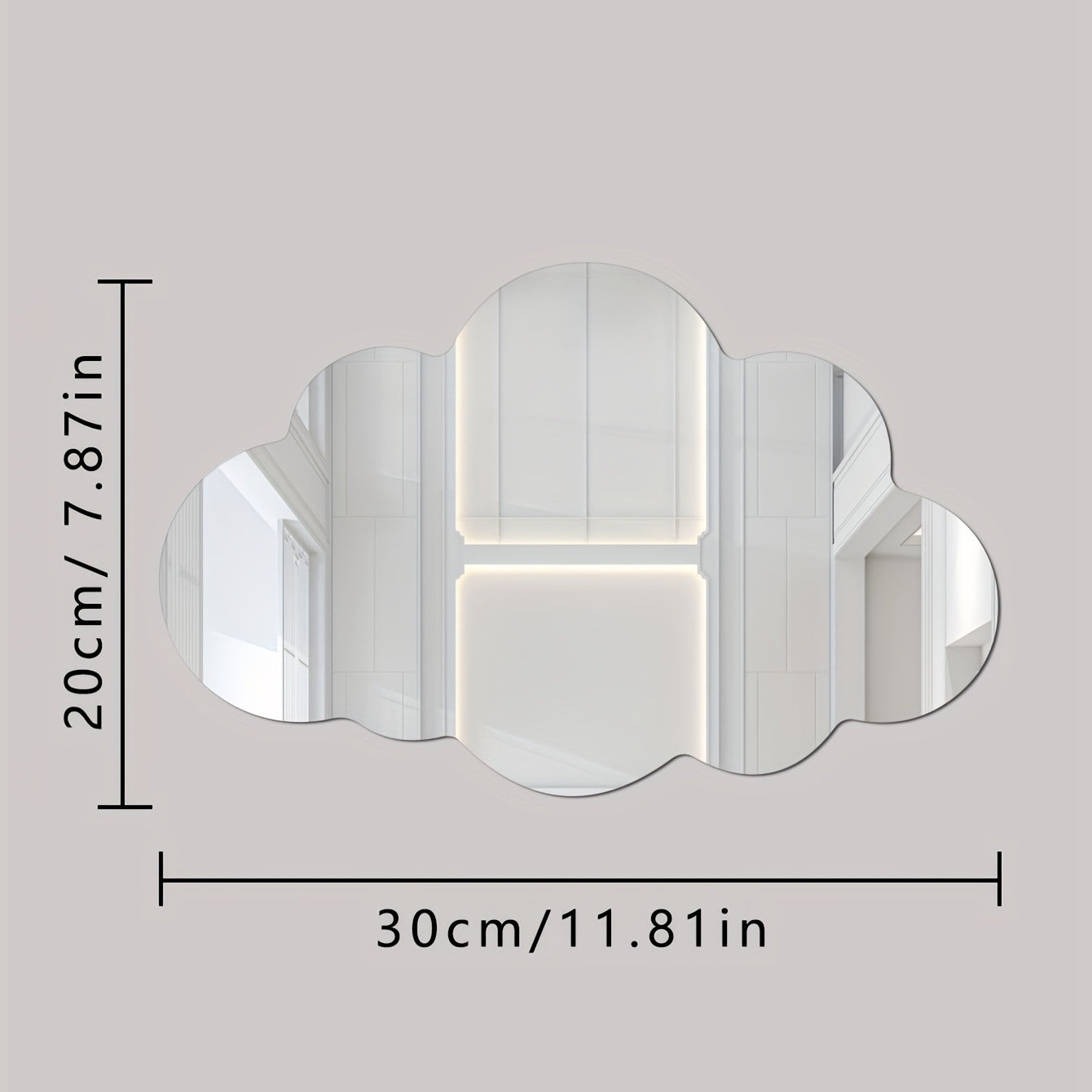 Acrylic Cloud Mirror Stickers for Kids and Girls