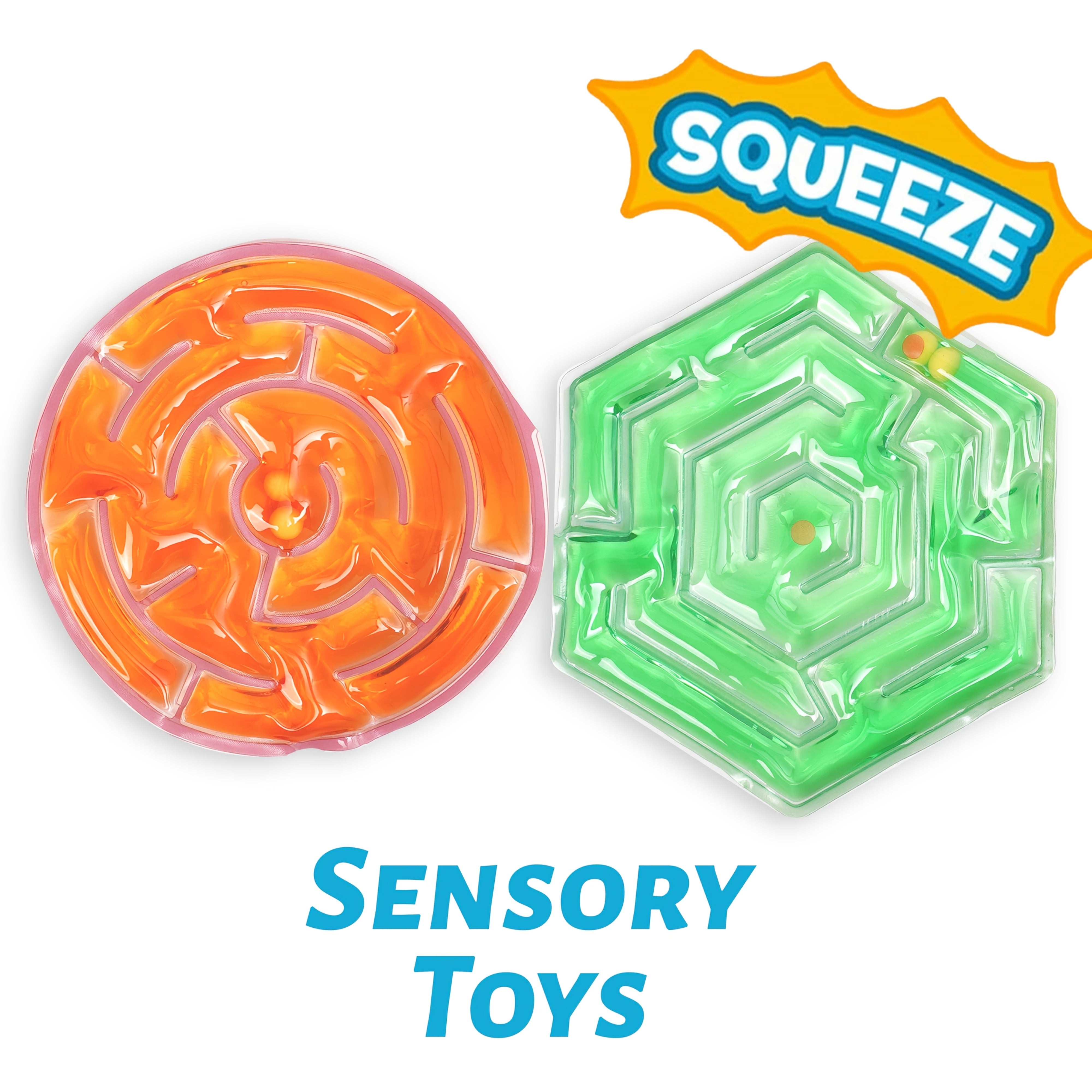 2pcs Sensory Fidget Toys for Kids Mixed Colors