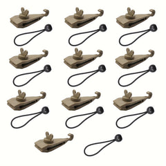 Camping Tent Canopy Clamp Bungee Cord Tie Down Strap