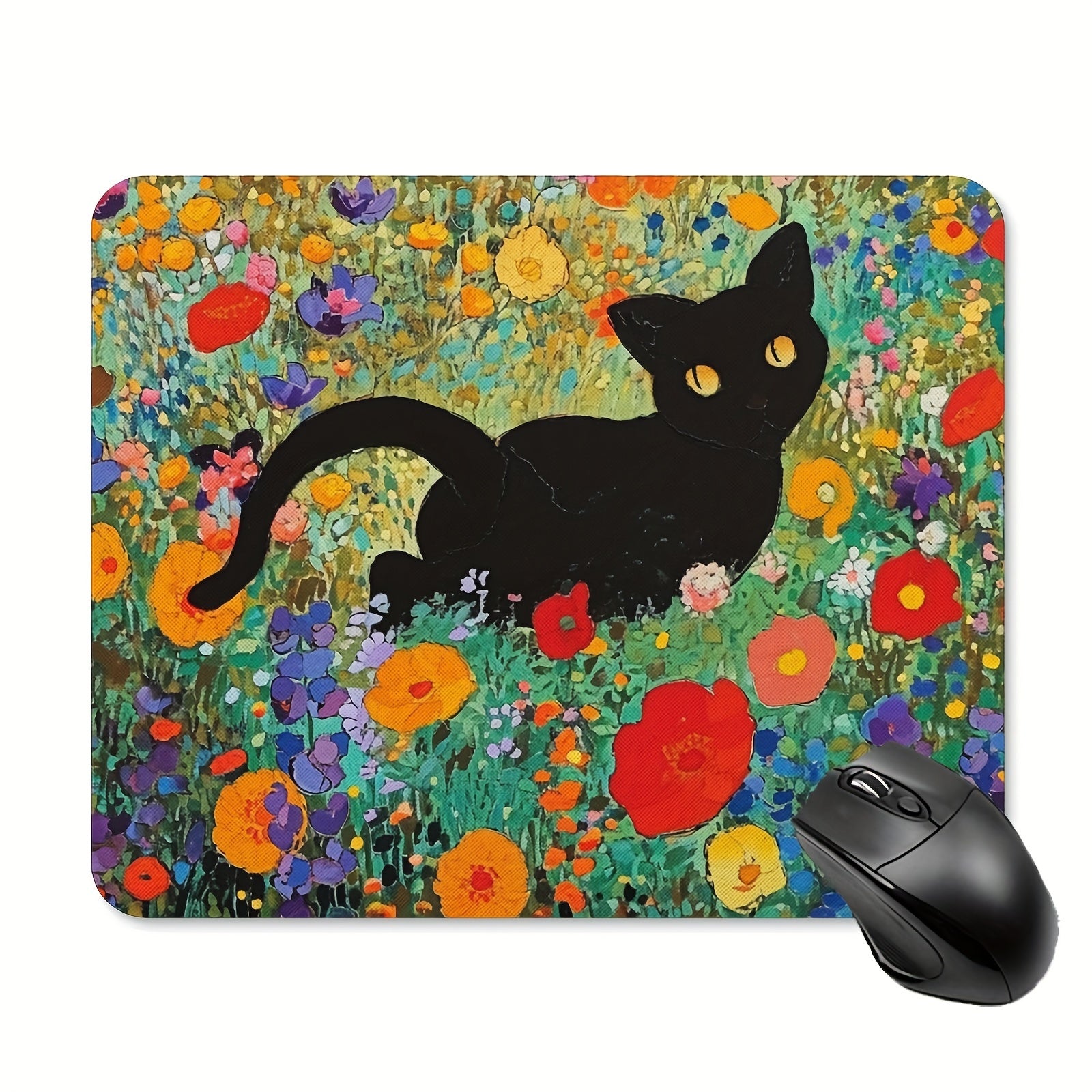 Tabby Cat Mouse Pad Square Mouse Pad Wireless Mouse Office Computer Mouse Pad