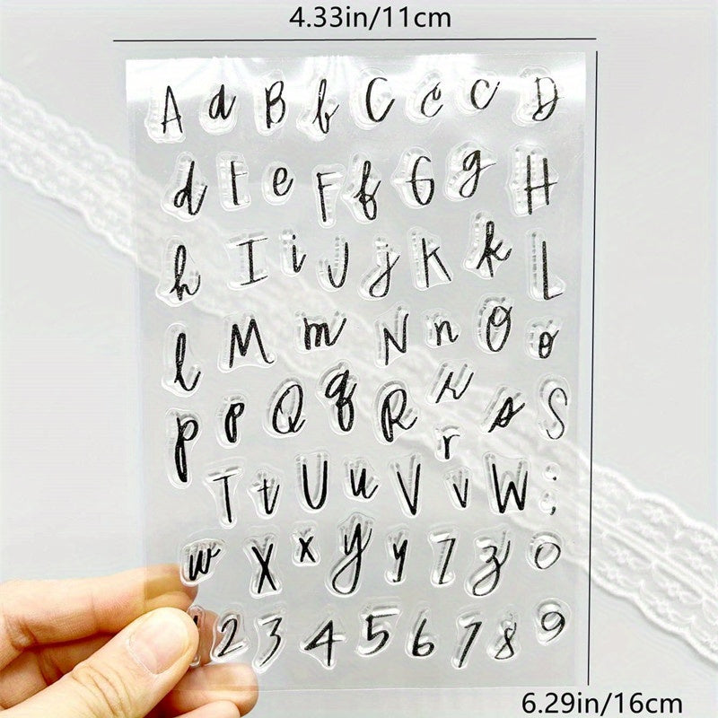 1pc Alphabet DIY Scrapbook Decoration Silicone Transparent Stamp