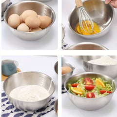 Large Stainless Steel Dessert Bowl for Serving Mixing Baking - 1pc