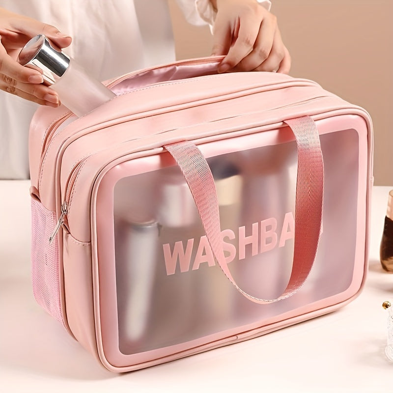 Makeup Zipper Bag Waterproof Satchel - Travel Toiletry Wash Bag