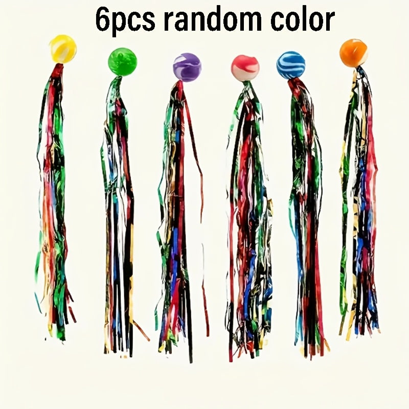 Colorful Elastic Balls with Gold Ribbons for Parent Interaction