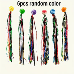 Colorful Elastic Balls with Gold Ribbons for Parent Interaction