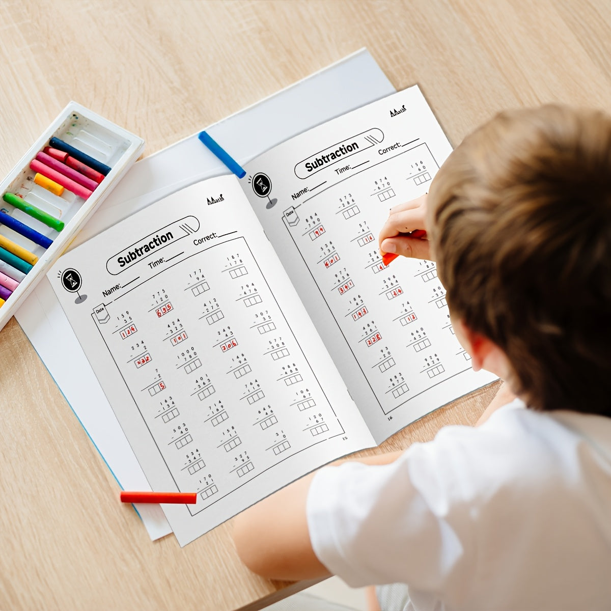 Math Subtraction Workbook Up to 100 Interactive Practice Pages