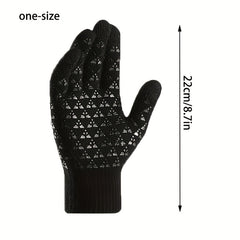 Touchscreen Winter Gloves Men Women Warm Anti Slip Knit Lining
