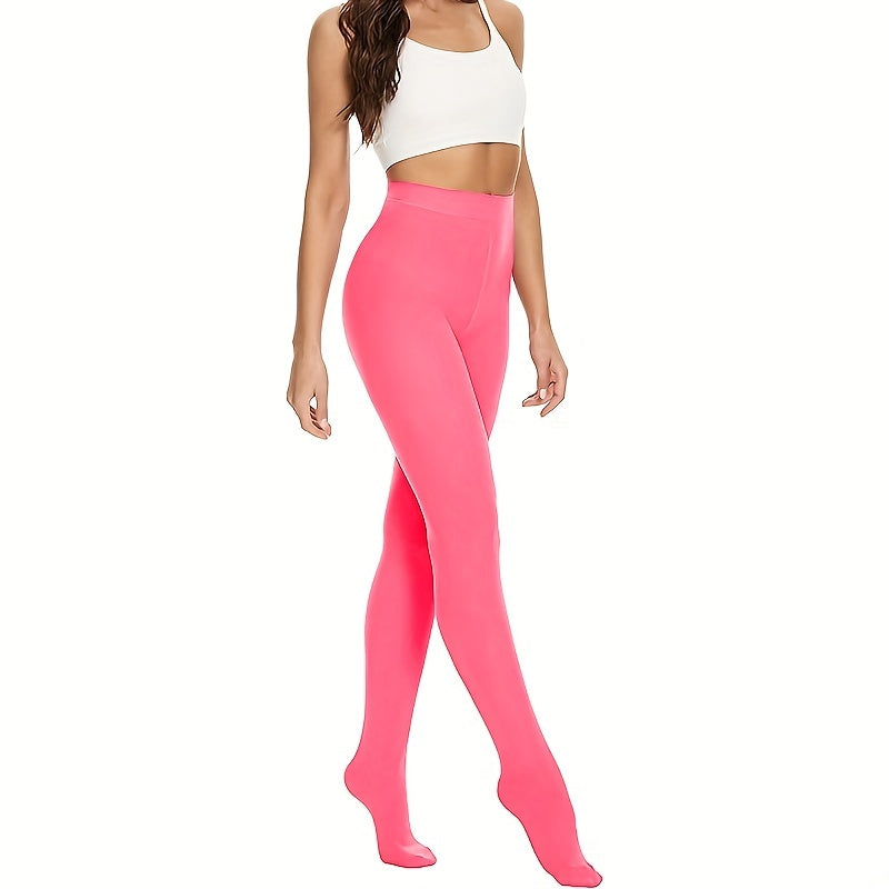 3 Pack Opaque Slim Tights High Waist Footed Pantyhose Stockings