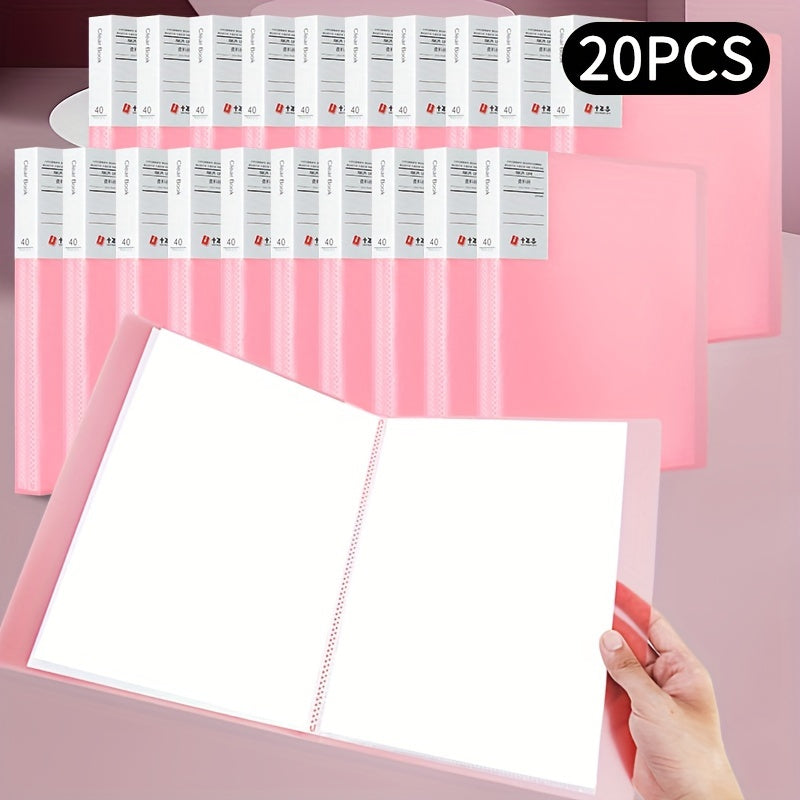 20pcs File Manager Document Organizer Exam Paper Storage Folder