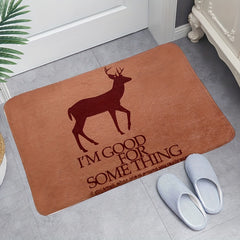 Fluffy Front Door Faux Fur Welcome Mat Non-Slip Machine Washable