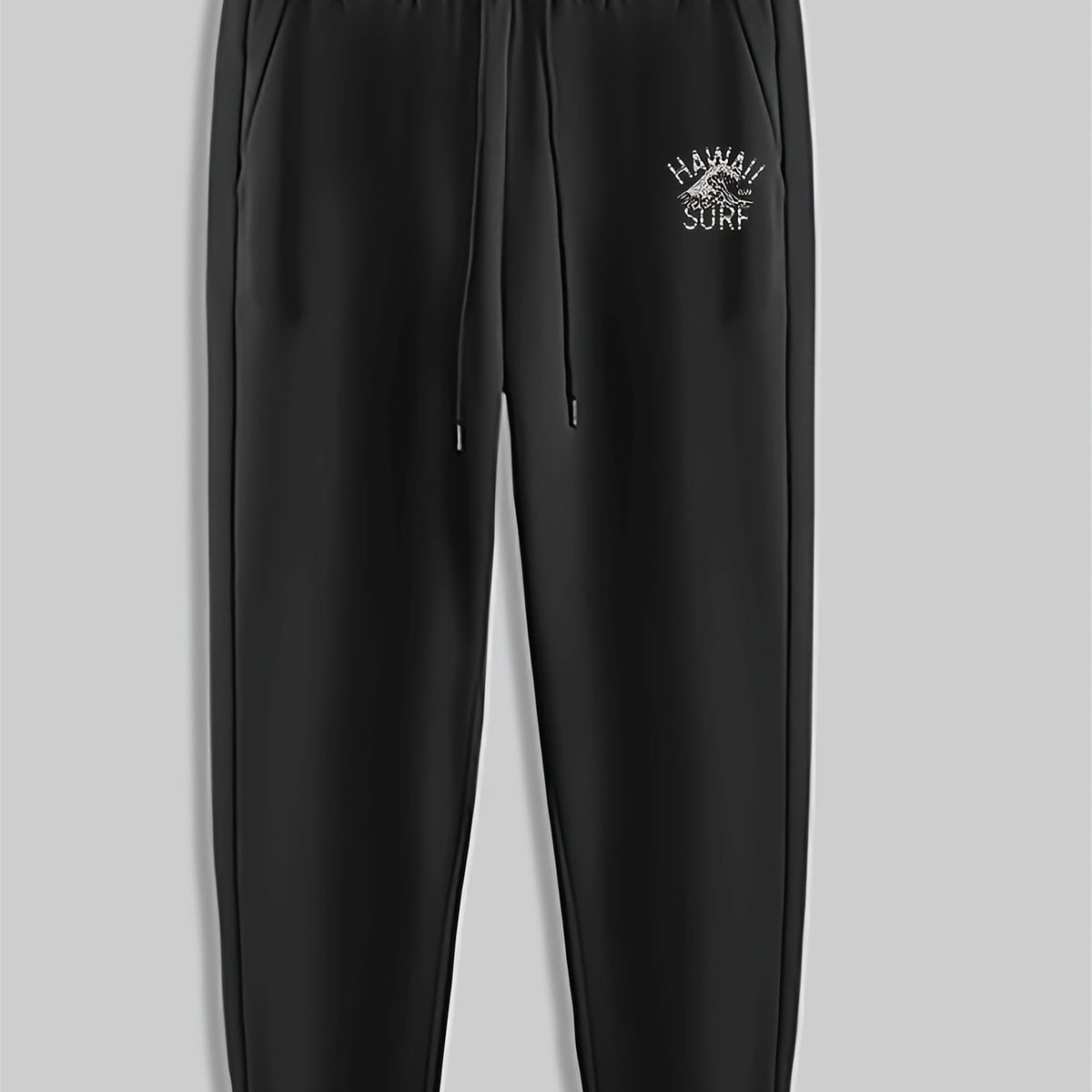 Mountain Capital Letters Print Men's Pants Drawstring Sweatpants