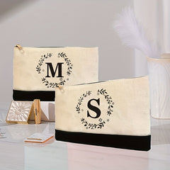 Monogram Cosmetic Bag - Elegant Personalized Makeup Pouch