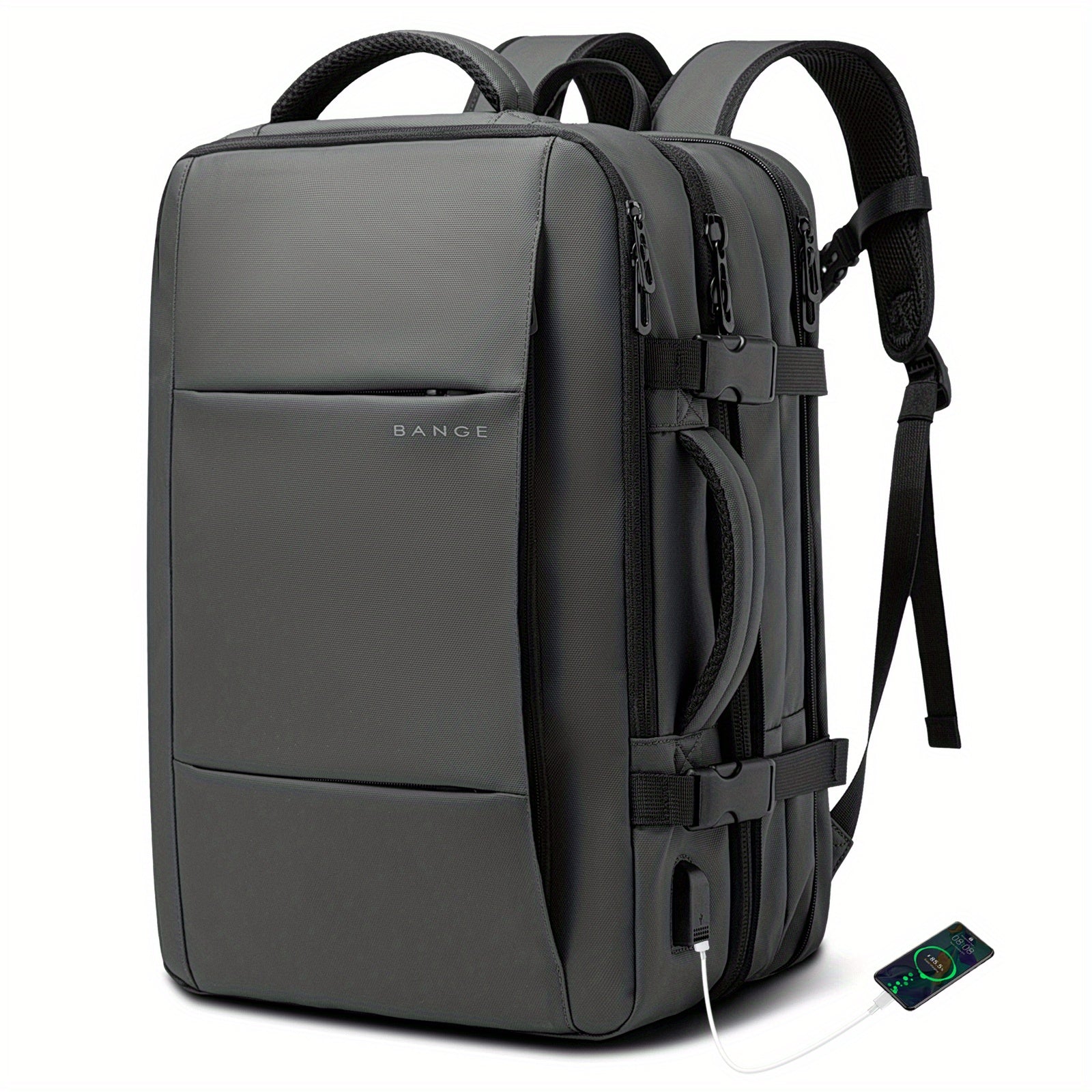 BANGE Exp Travel Laptop Backpack Large Capacity Waterproof USB P