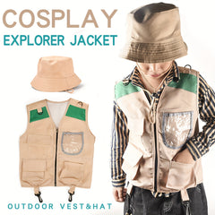 Kids Outdoor Adventure Vest Cosplay Set