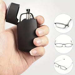 Foldable Reading Glasses Portable Anti Light Spring Hinge Readers Glasses Case