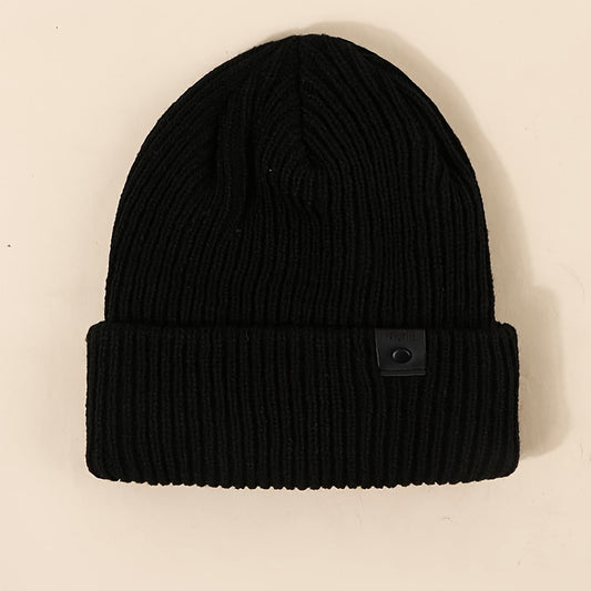 Embroidered Buckle Knit Hat Woolen Cap Unisex Hip hop Cap