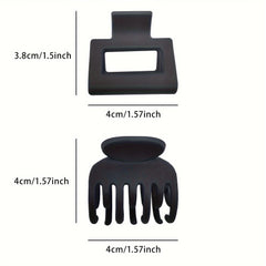 8pcs Matte Rectangle Hair Claw Clips Non Slip Jaw Clips for Thin Medium Fine Hai