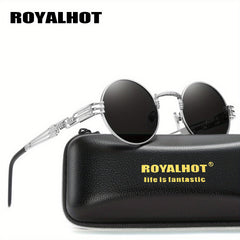 RoyalHot Round Metal Polarized Sunglasses