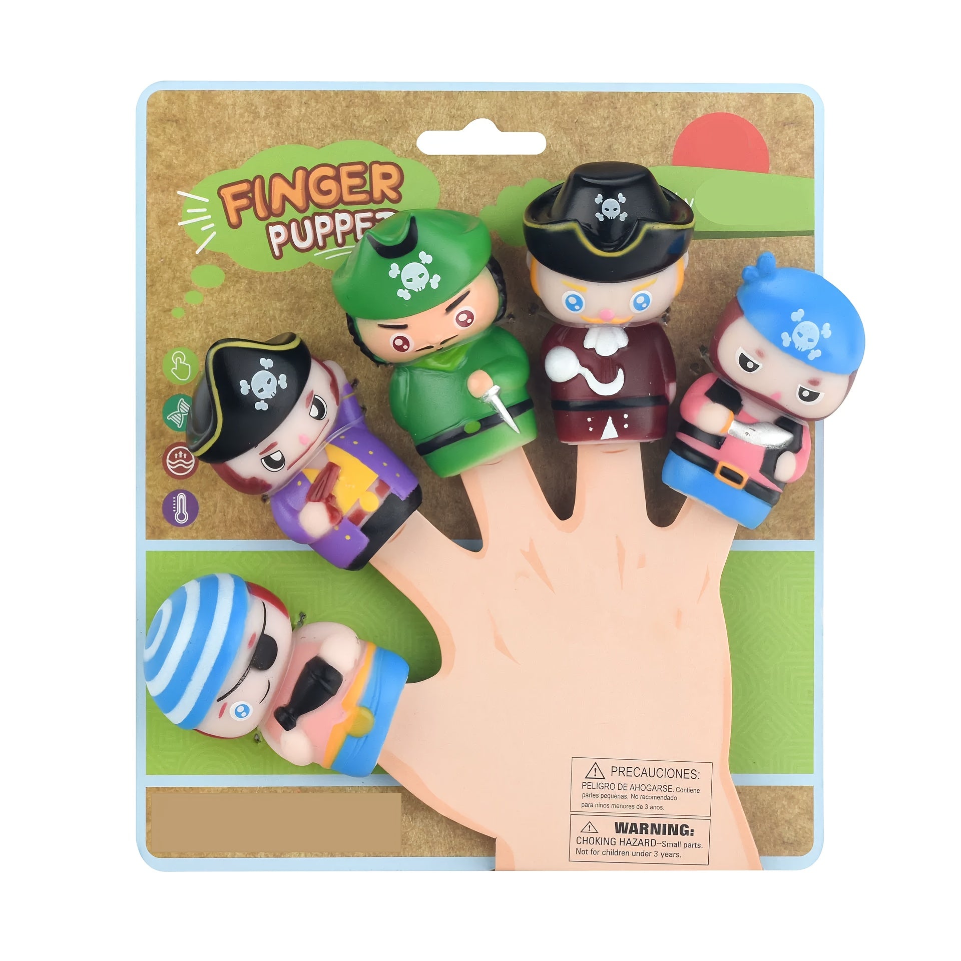 5pcs Dino Puppet Set T-Rex Interactive Finger Gloves for Parties & Holiday