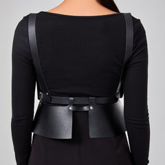 PU Leather Harness Belt Adjustable Waistband For Women