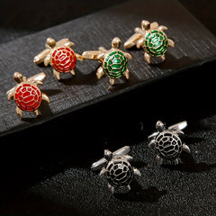 Turtle Colored Paint Cufflinks Business Shirt Cuff Nails