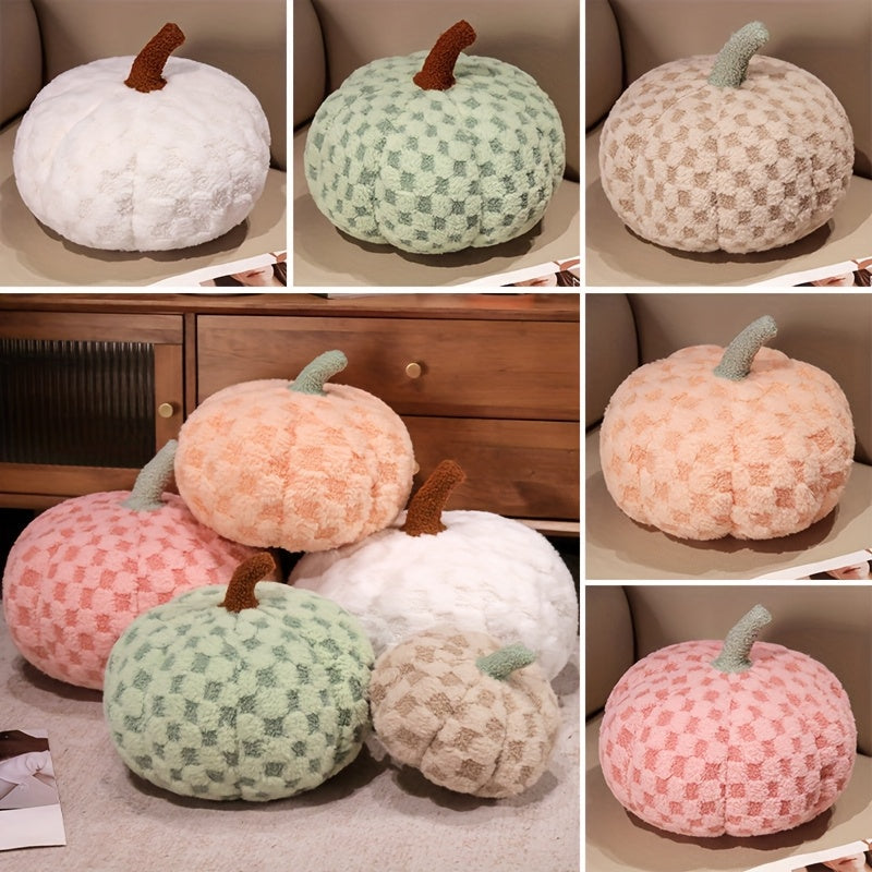3D Pumpkin Plush Pillow Fluffy Halloween Decor Cushion