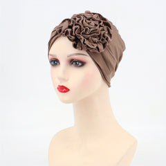 Elastic Turban Cap Solid Head Wrap Bandana Headwear Women Beanie Hats