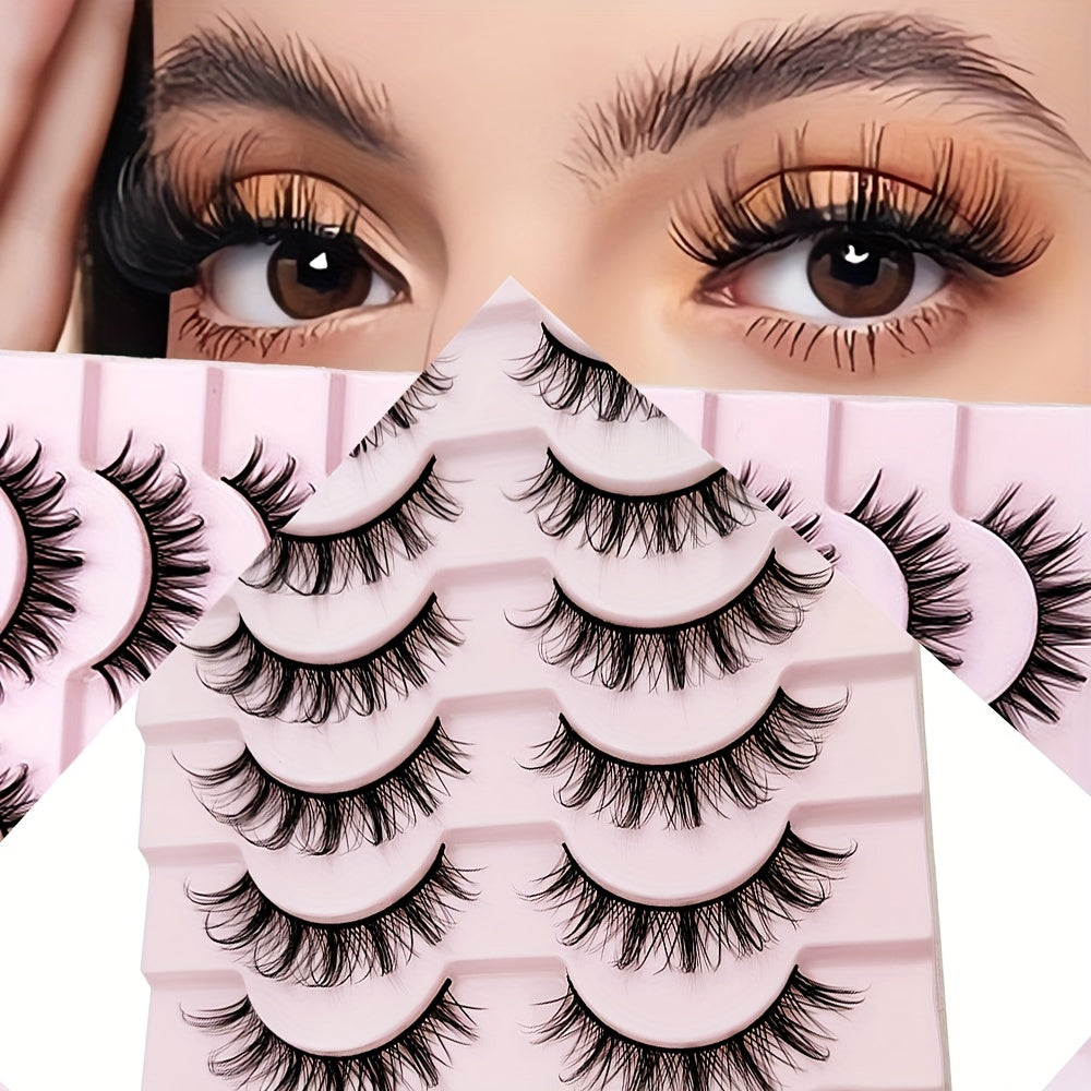 10 Pairs D Curl Anime Lashes Natural Fluffy Cosplay False Eyelashes