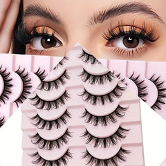 10 Pairs D Curl Anime Lashes Natural Fluffy Cosplay False Eyelashes