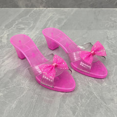 Girls Crystal High Heel Princess Shoes, Ages 3-6