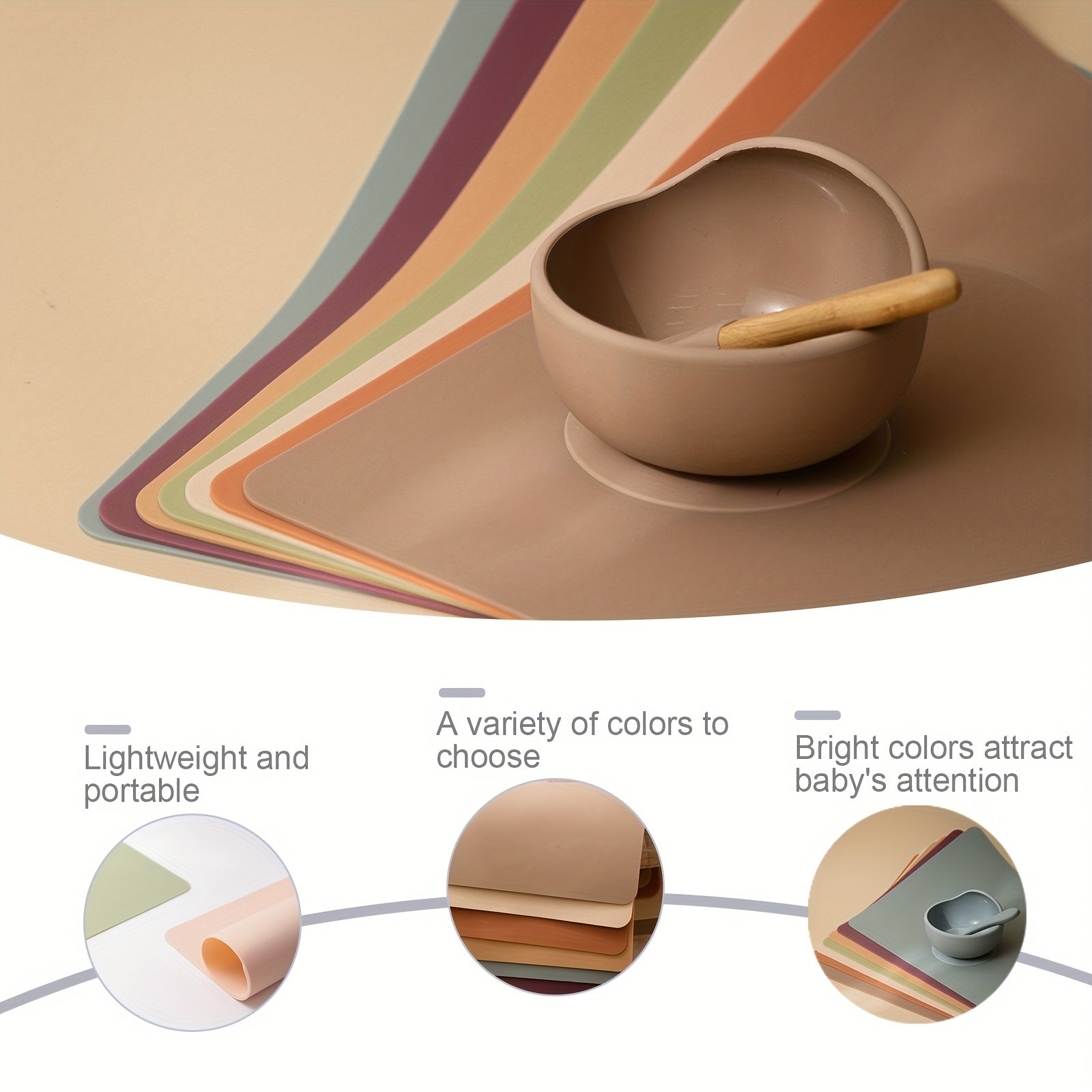Children's Silicone Placemat in Multiple Colors