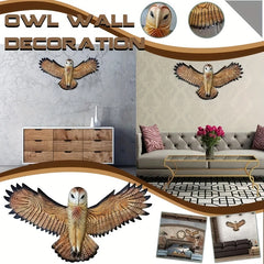 Owl Wall Decorative Ornaments Resin Craft Collectibles Home Decor