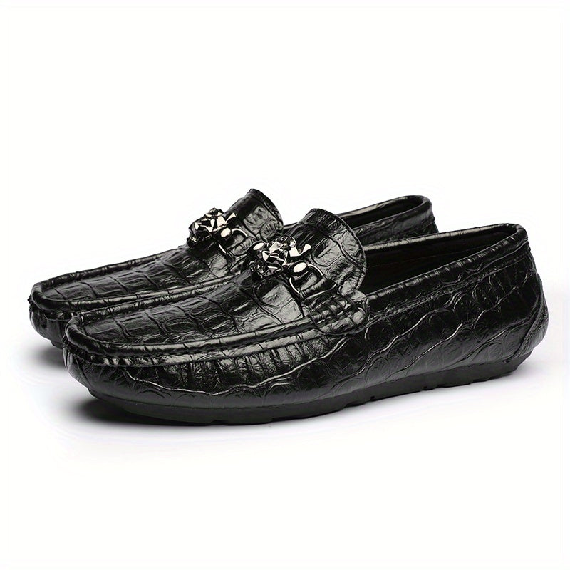 Metal Buckle Flat Loafers Women's Slip On Walking Shoes