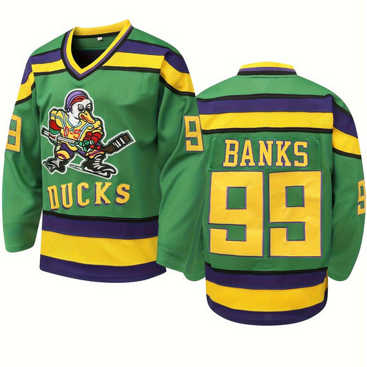 Men's Long Sleeve Ice Hockey Jersey 99 Retro Classic Embroidery Stitched Hockey