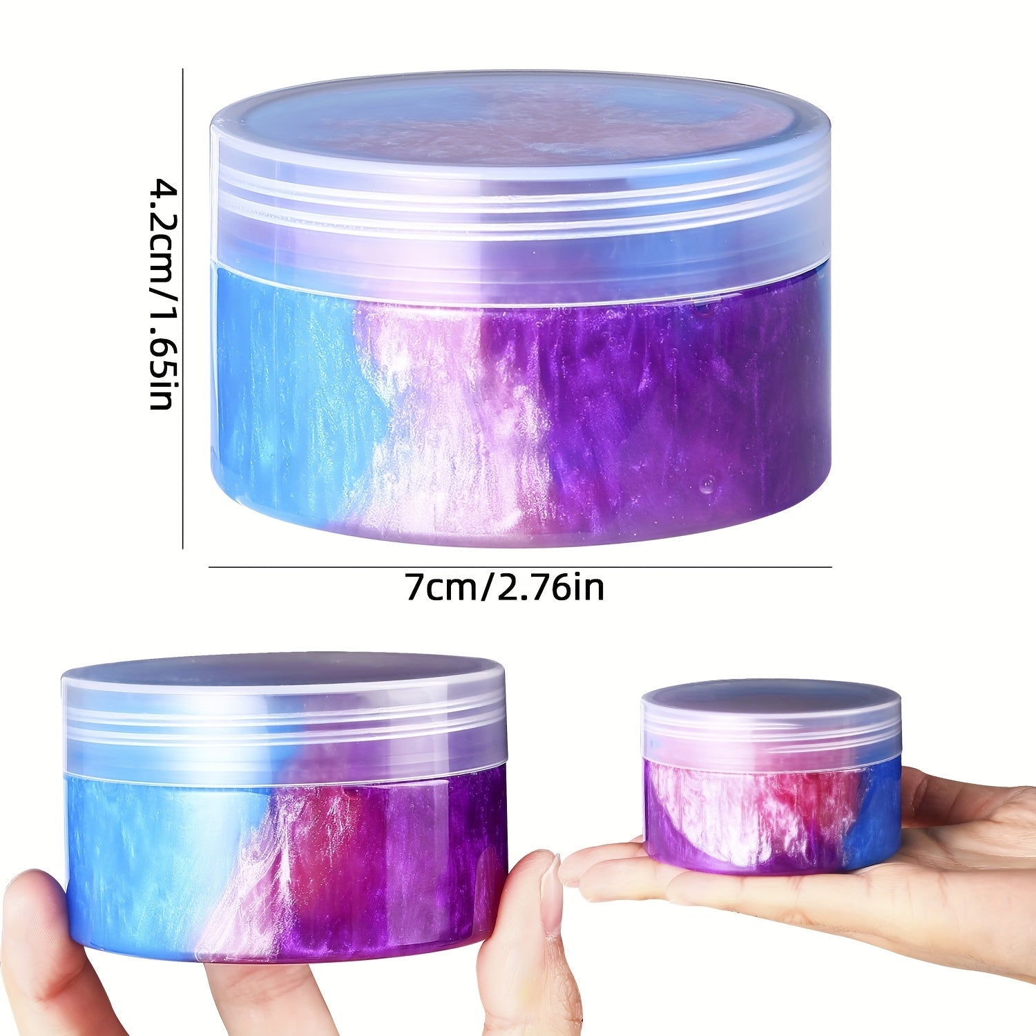 2pcs Galaxy Clay Set Soft Non Stick Crystal Putty Assorted Colors