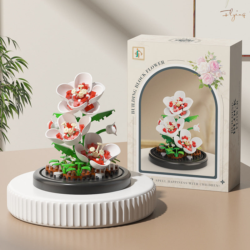 Building Blocks Flower Pot Plant Assembly Toy Decoration Gift