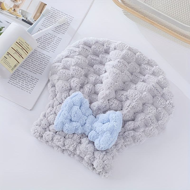 Thick Hair Towel & Absorbent Shower Cap Set - Soft & Skin-friendly
