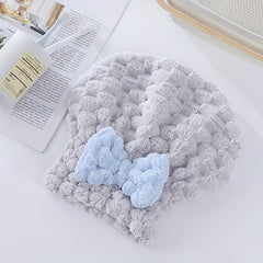 Thick Hair Towel & Absorbent Shower Cap Set - Soft & Skin-friendly