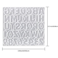 Alphabet Keychain Resin Mold Earrings Necklace Pendant Silicone Mould DIY