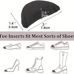 Toe Inserts For Shoes Too Big 4 Pairs Foam Toe Filler Shoe Fitters Beige