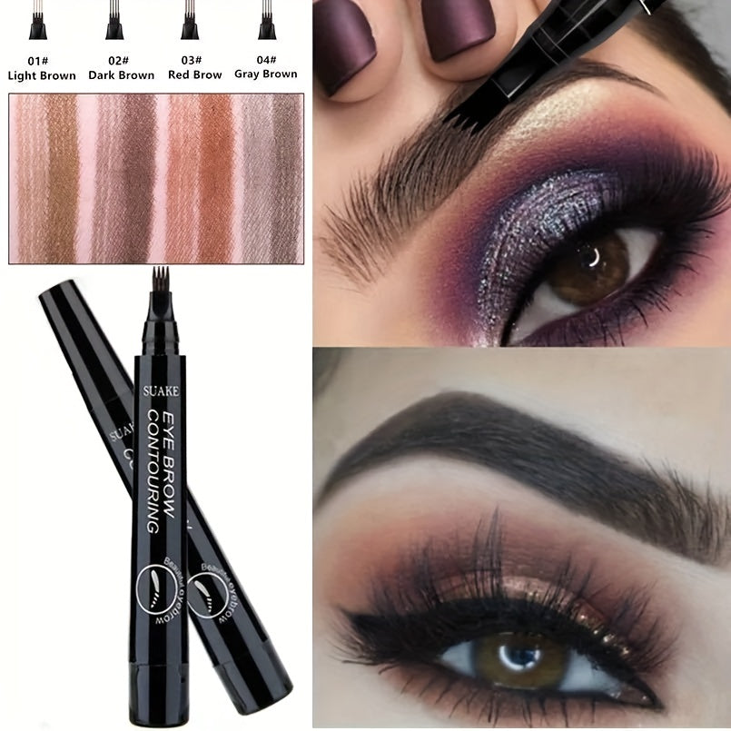 Waterproof and Sweatproof Eyebrow Pencil for Natural Makeup Long Lasting Brown