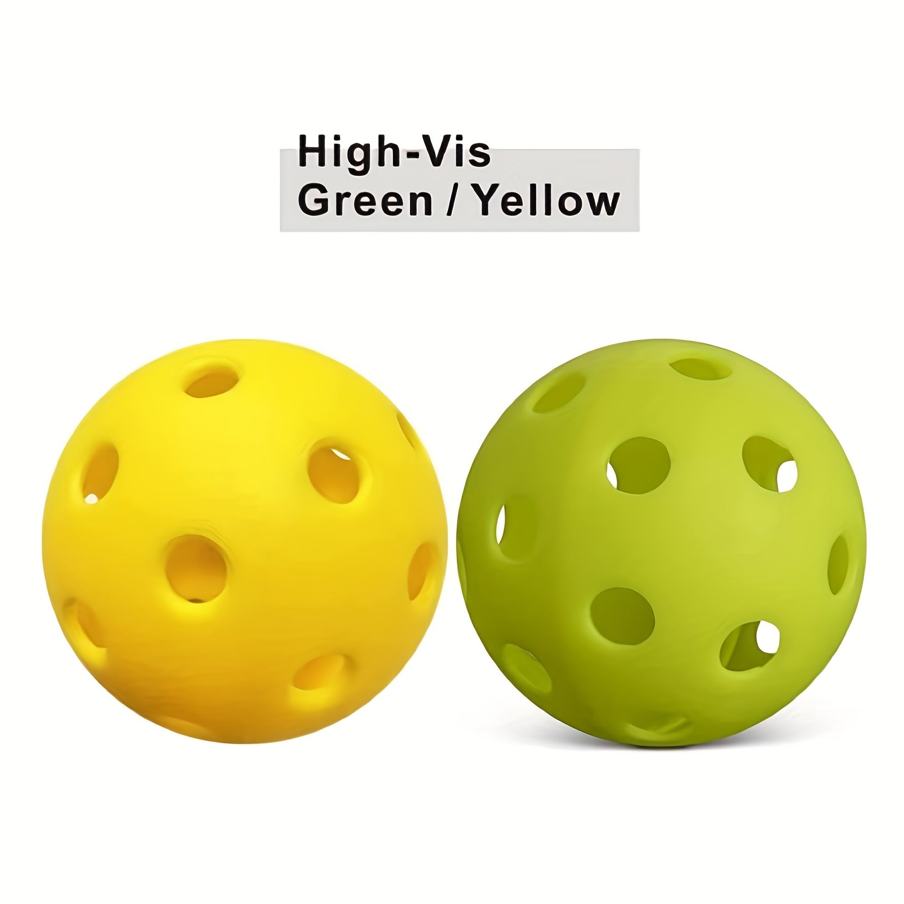 6pcs High Visibility Outdoor Pickleballs for Indoor & Outdoor Play
