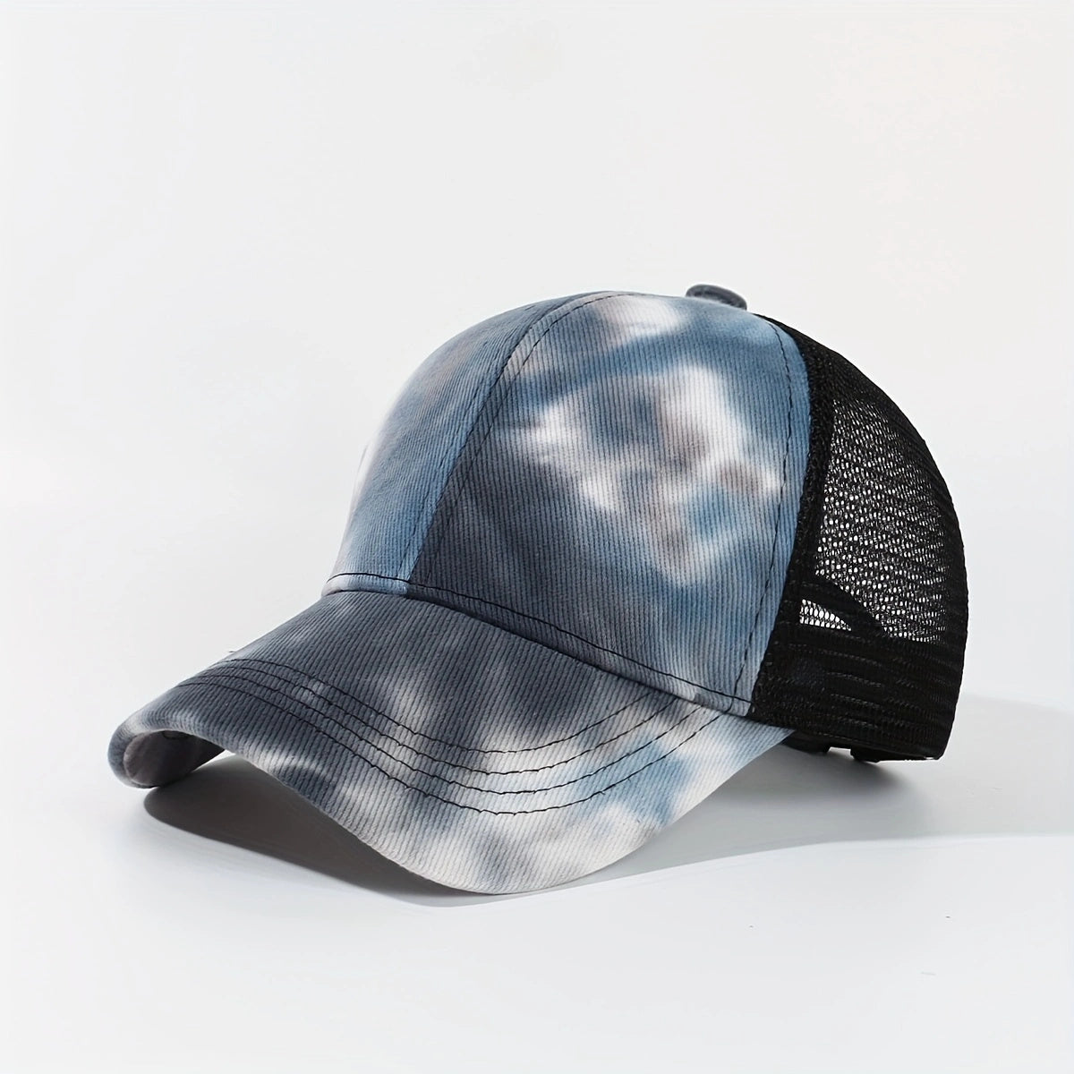 Tie Dye Print Trucker Hat Gradient Baseball Cap Mesh Sun Shade Dad Hats