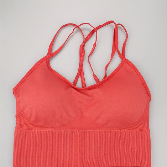 Cross Back Wireless Sports Bra Comfortable Stretchy Intimates