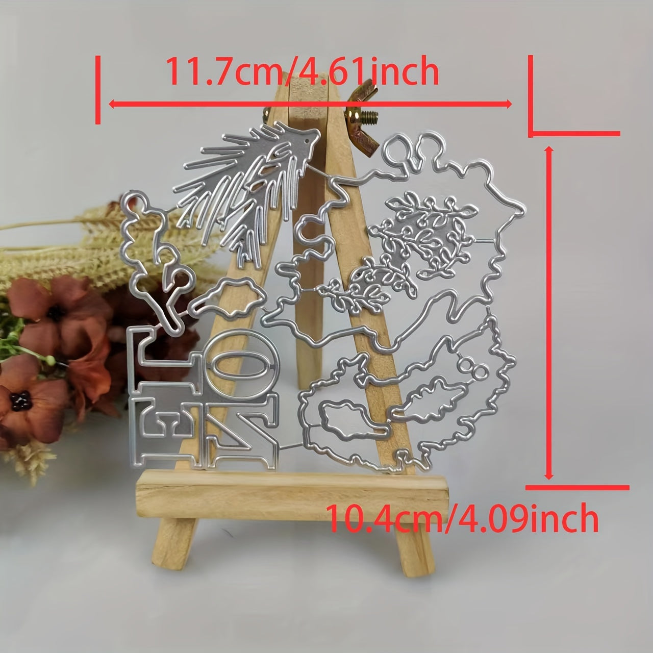 Plants Metal Cutting Dies And Stamps Set For Scrapbooking