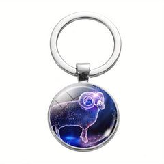 Classic Animal Twelve Constellation Keychain For Men Creative Friend Gift