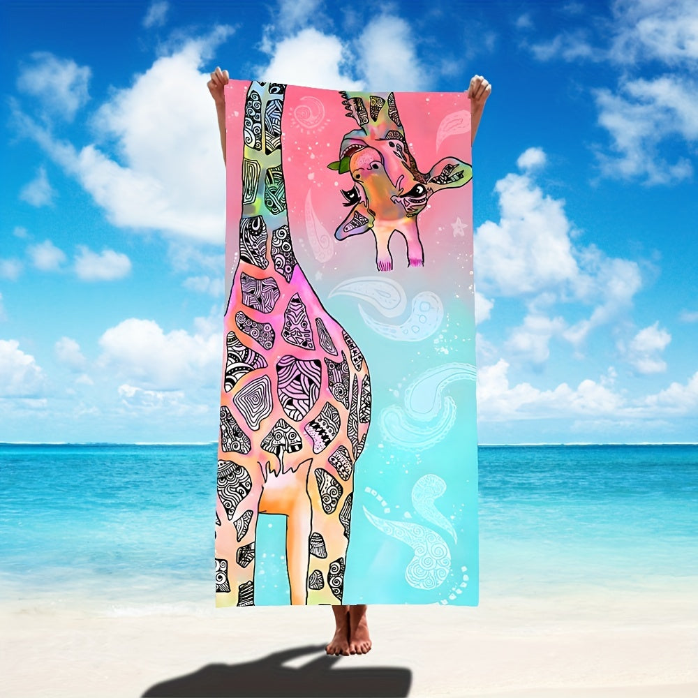 Cartoon Animal Beach Towel 70.8 x 35.4