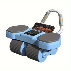 Ab Roller 4 Wheels Elbow Support Auto Rebound Ab Exercise Wheel